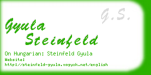 gyula steinfeld business card